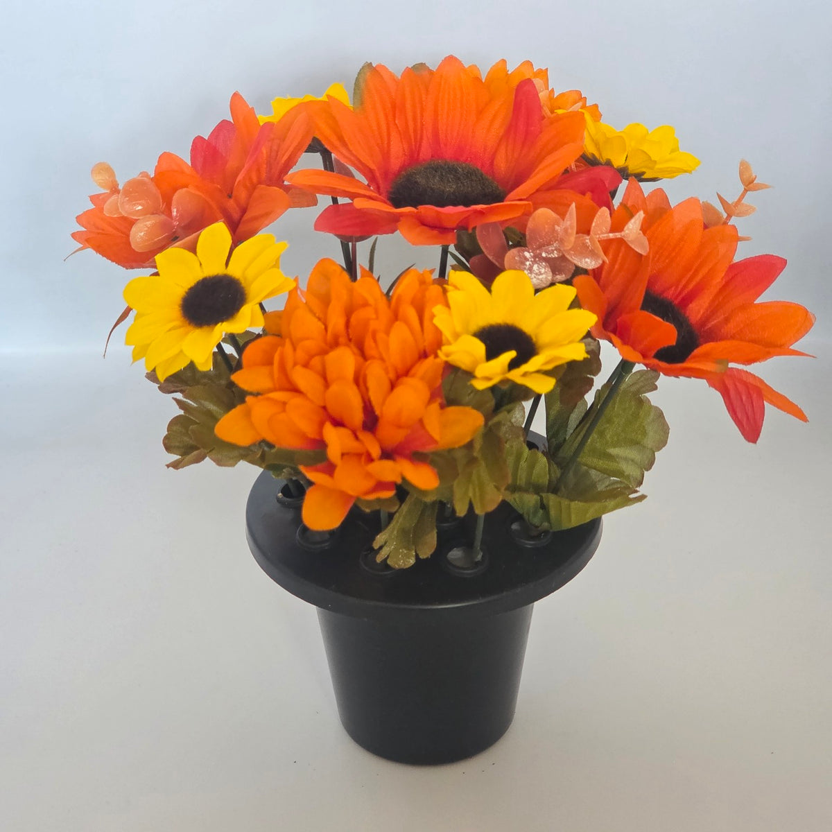Autumn Memorial Pot - Orange and Yellow