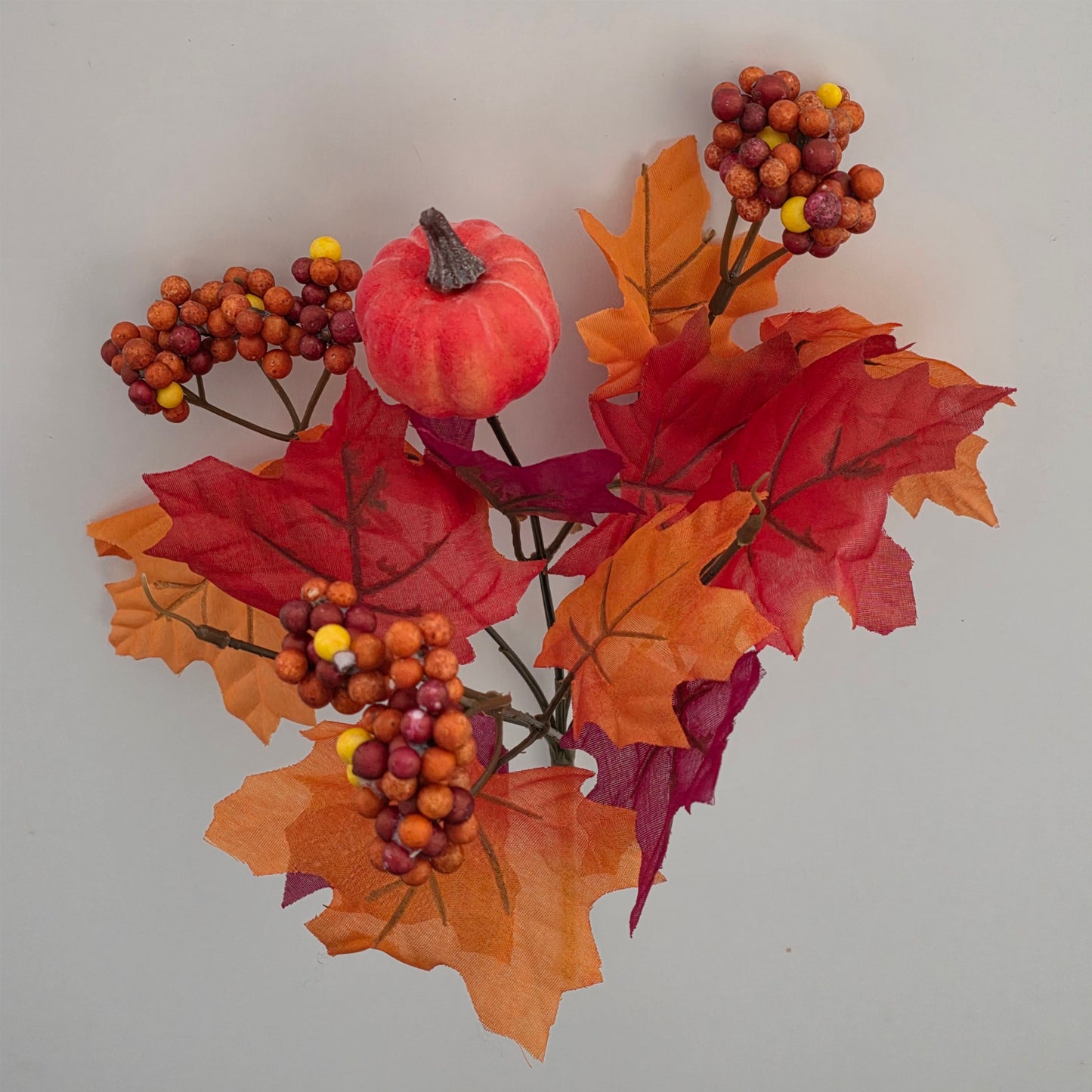 Autumn Maple And Pumpkin Bush