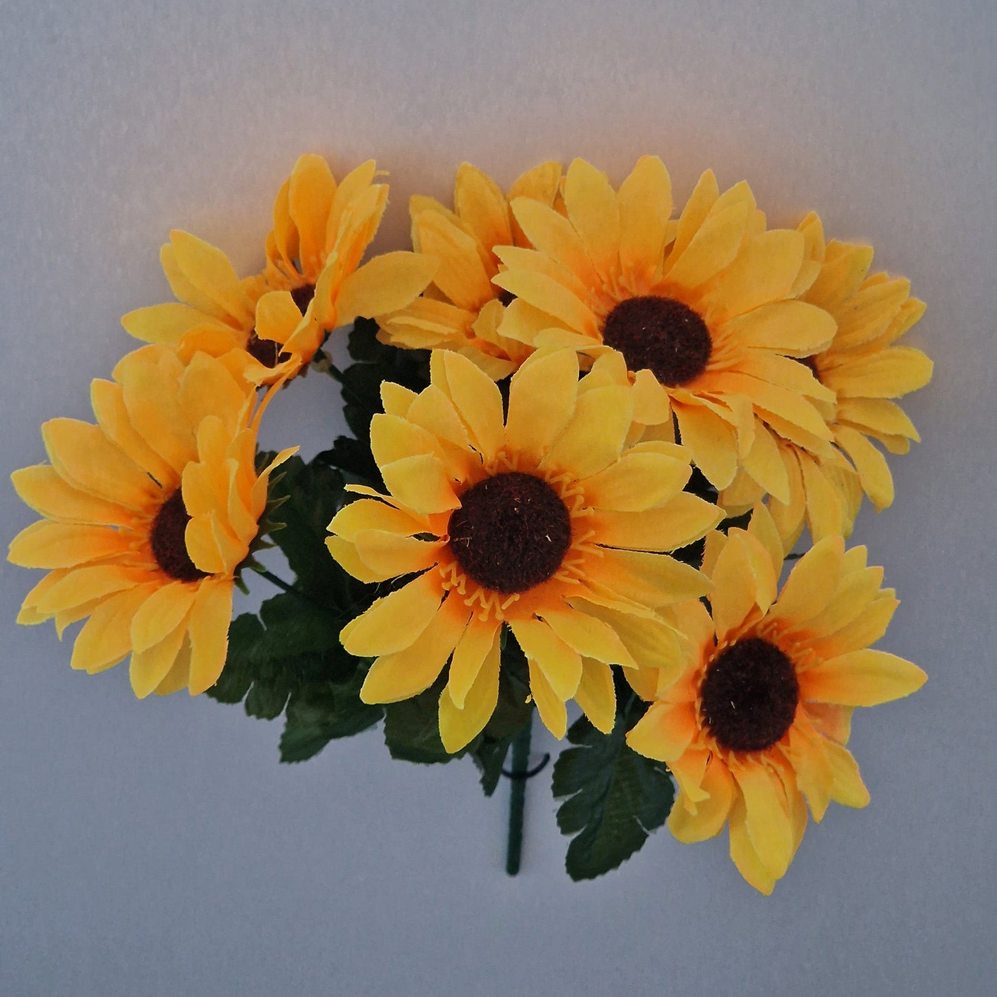 Artificial Sunflower Bush - 30cm Yellow Sunflower - Amor Flowers