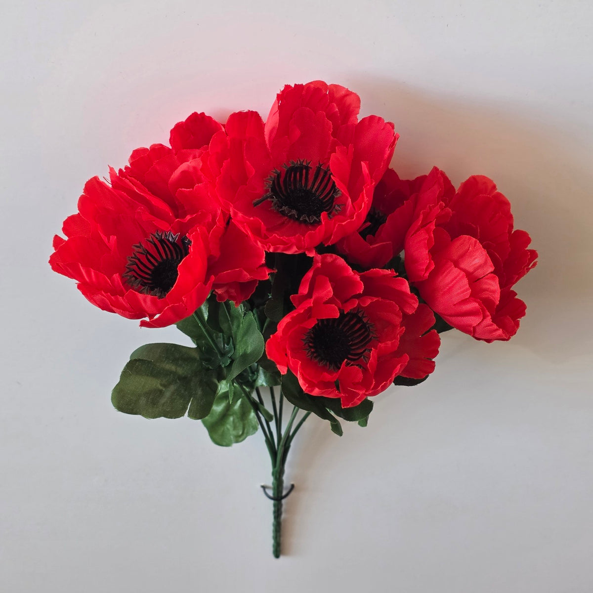 Artificial red poppy £2 bunch - product image 2