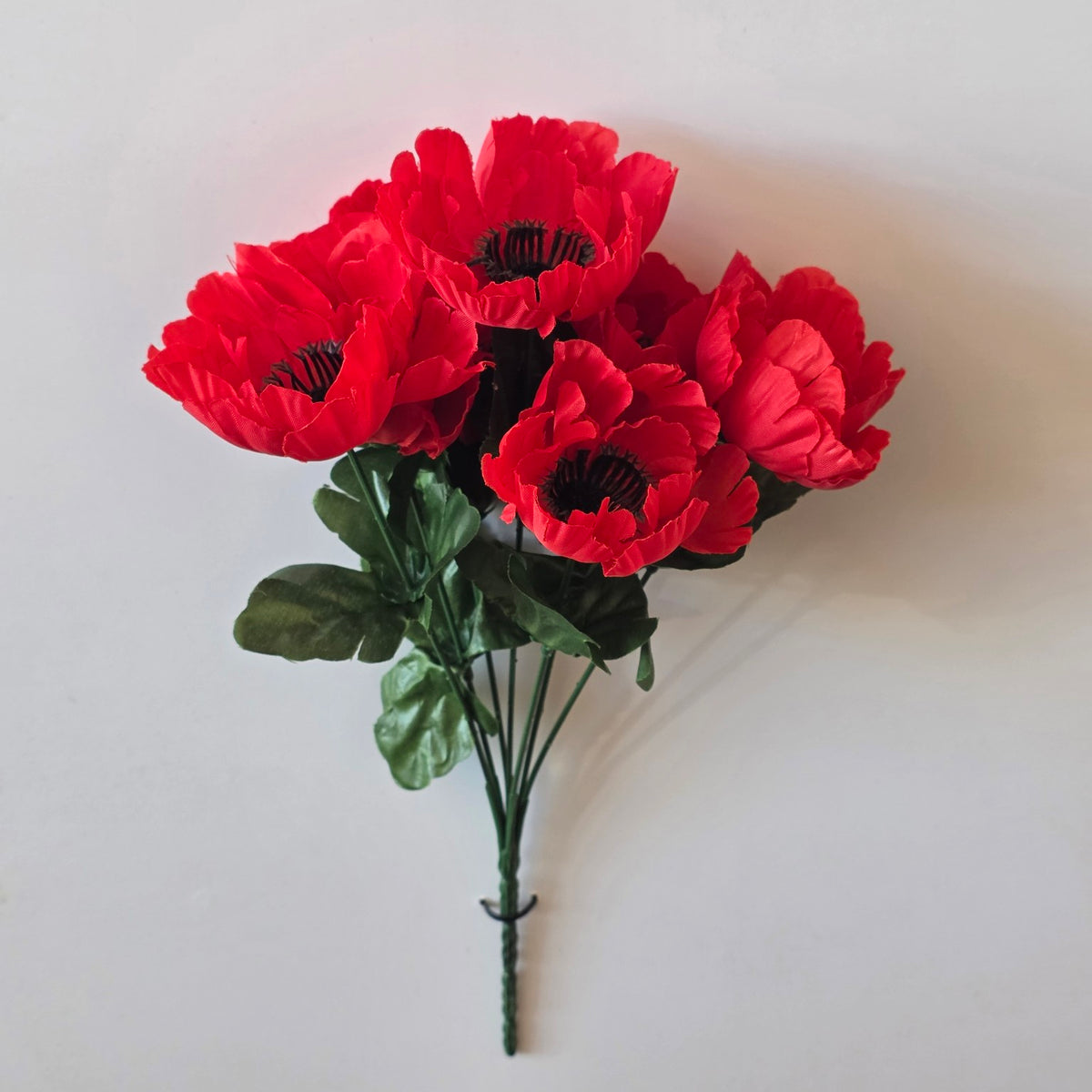 Artificial red poppy £2 bunch - product image 3