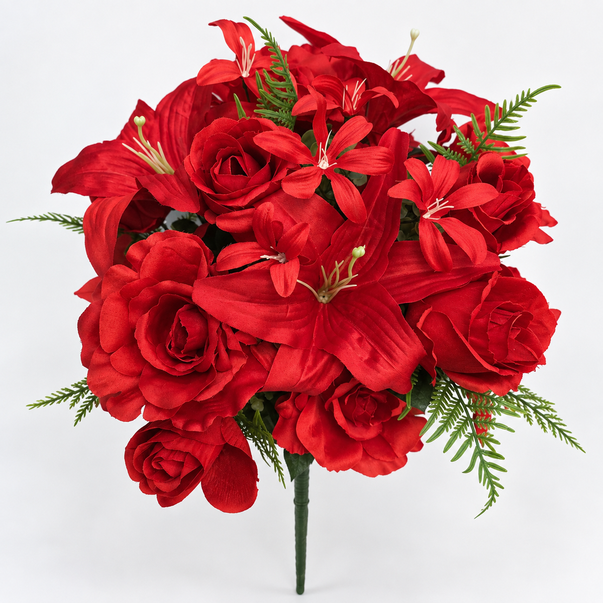 Luxury red Christmas artificial flower bouquet 46cm