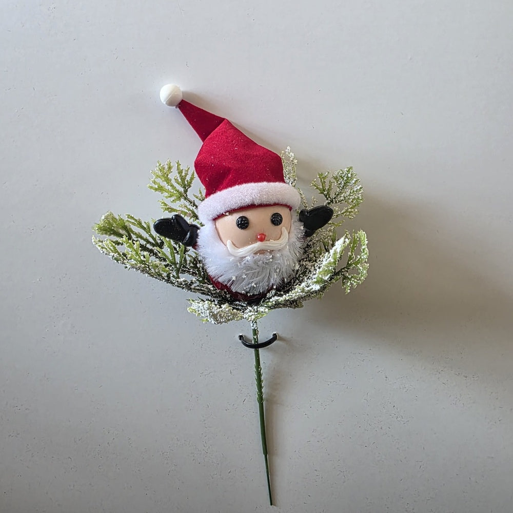 Christmas Santa artificial floral pick
