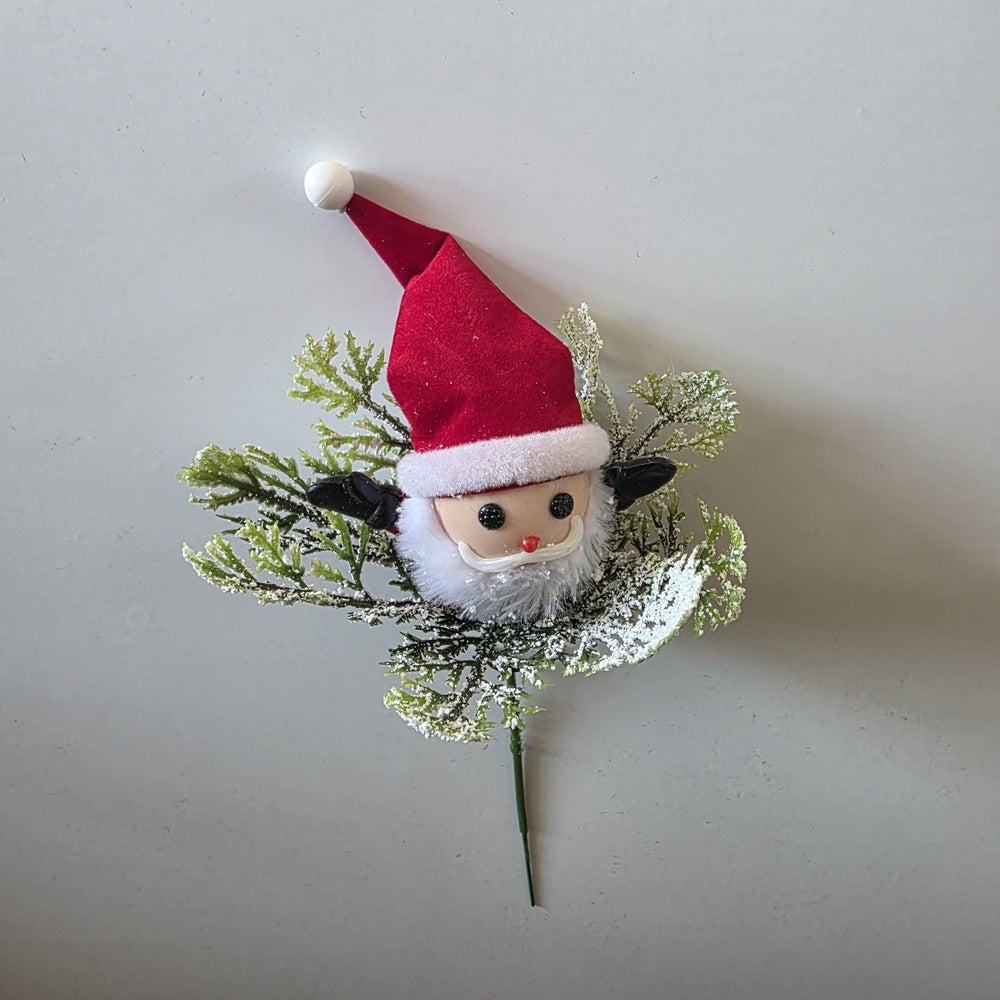 Christmas Santa artificial floral pick
