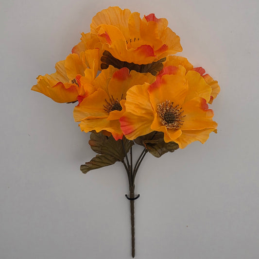 Autumn Poppy in 4 Autumnal Colours