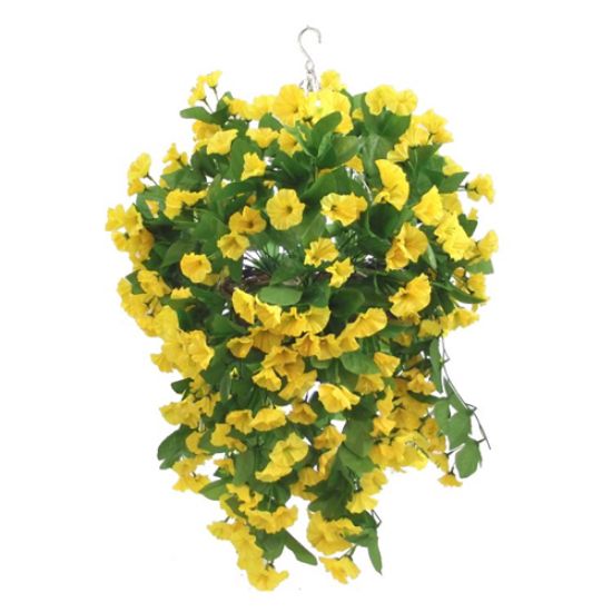 Hanging Basket 10 inch Morning Glory In Yellow