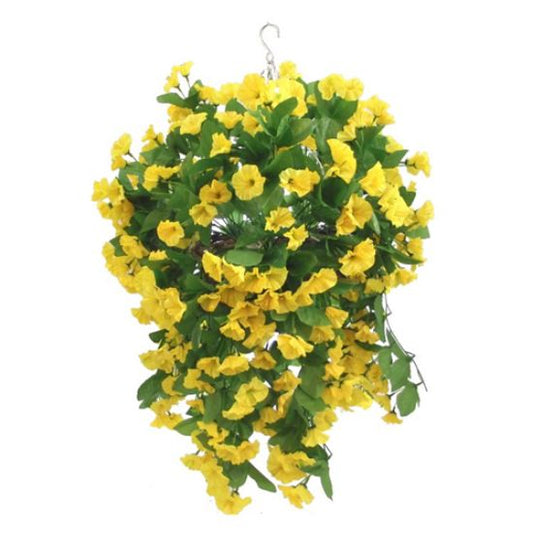 Hanging Basket 10 inch Morning Glory In Yellow