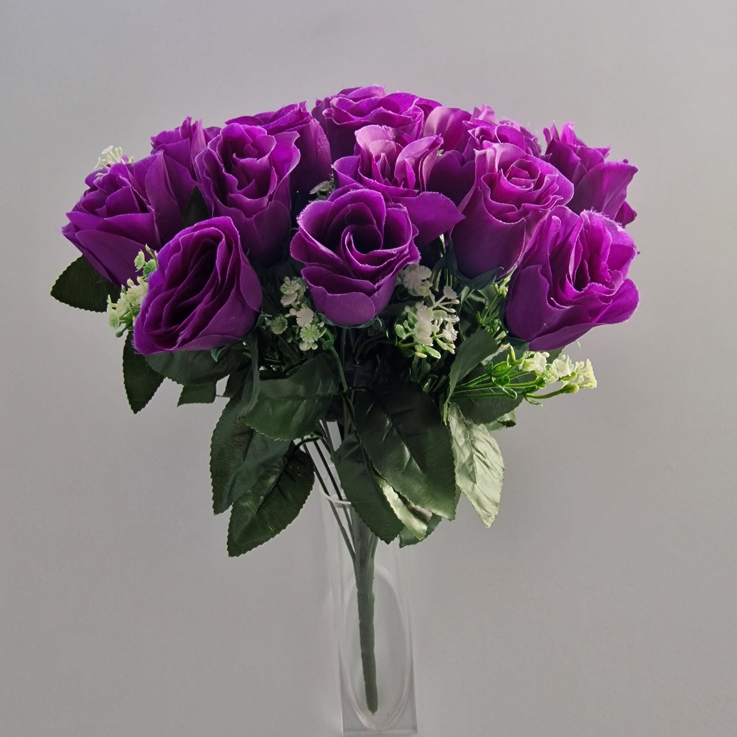 24 Head Large Rose Bouquet in Purple - Amor Flowers