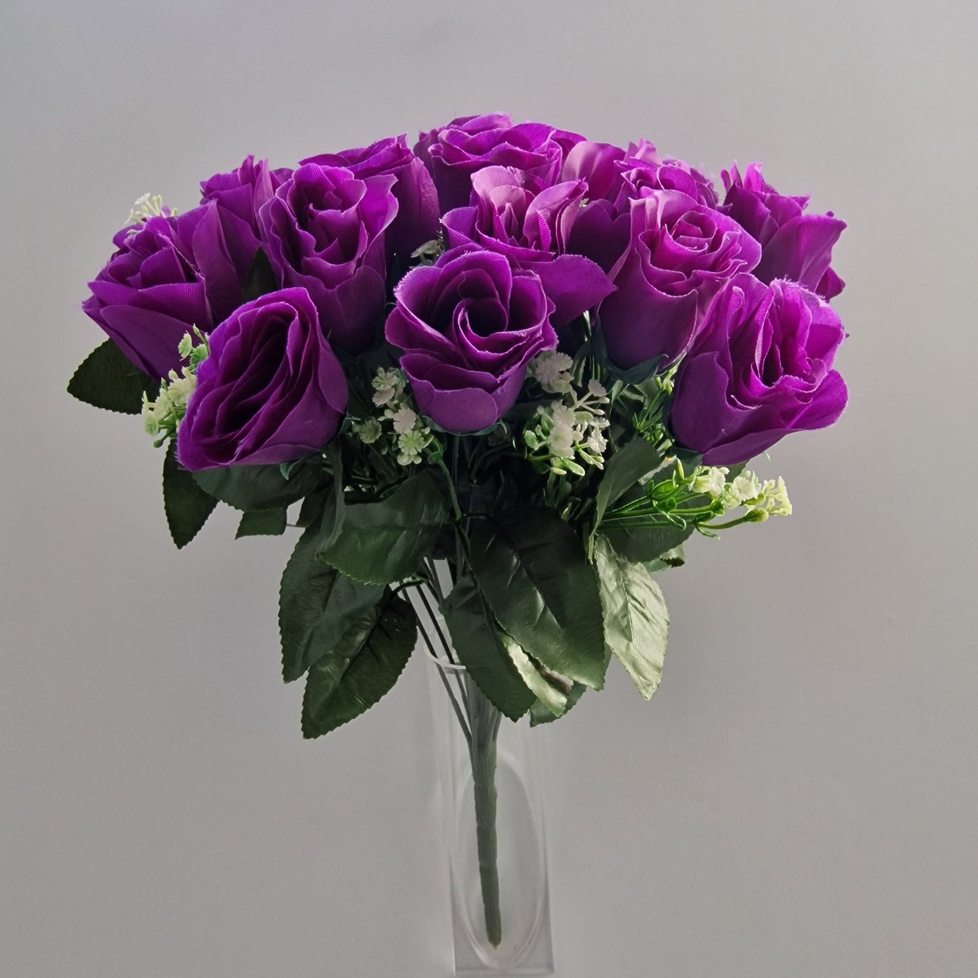 24 Head Large Rose Bouquet in Purple - Amor Flowers