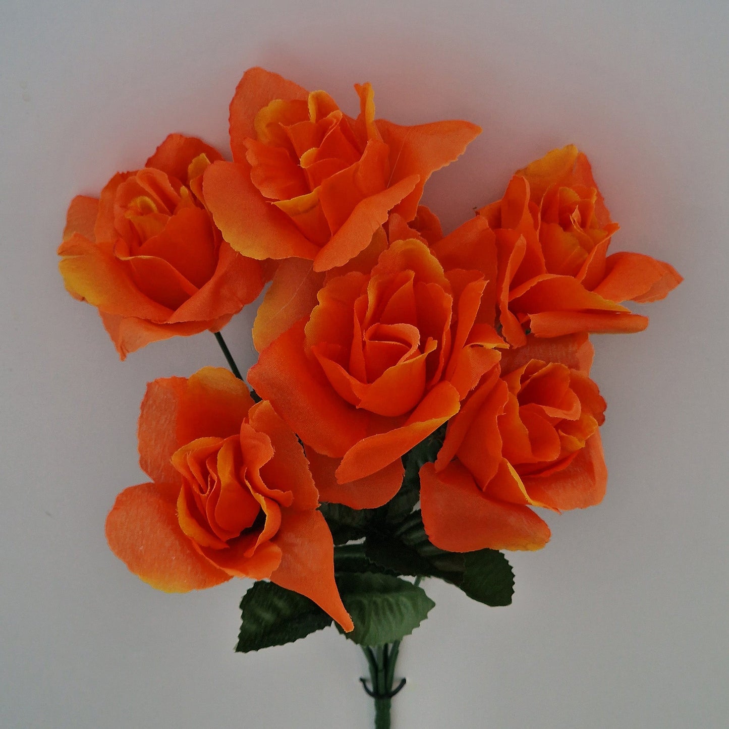 Artificial Carnival Rose Bush in 4 Colours - Amor Flowers