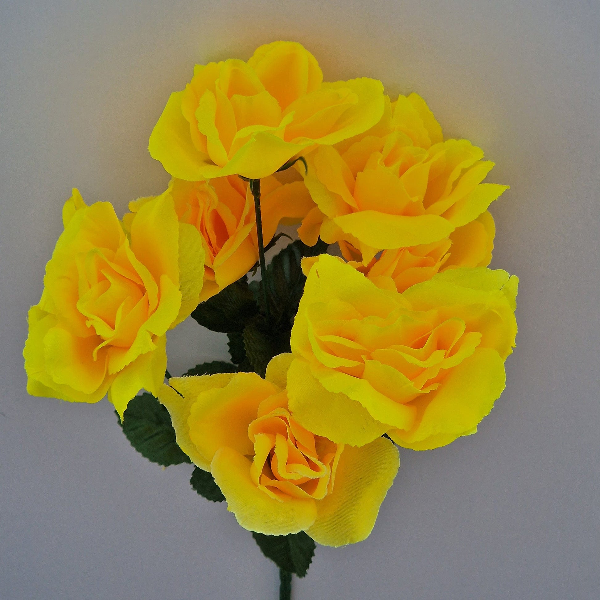 Artificial Carnival Rose Bush in 4 Colours - Amor Flowers