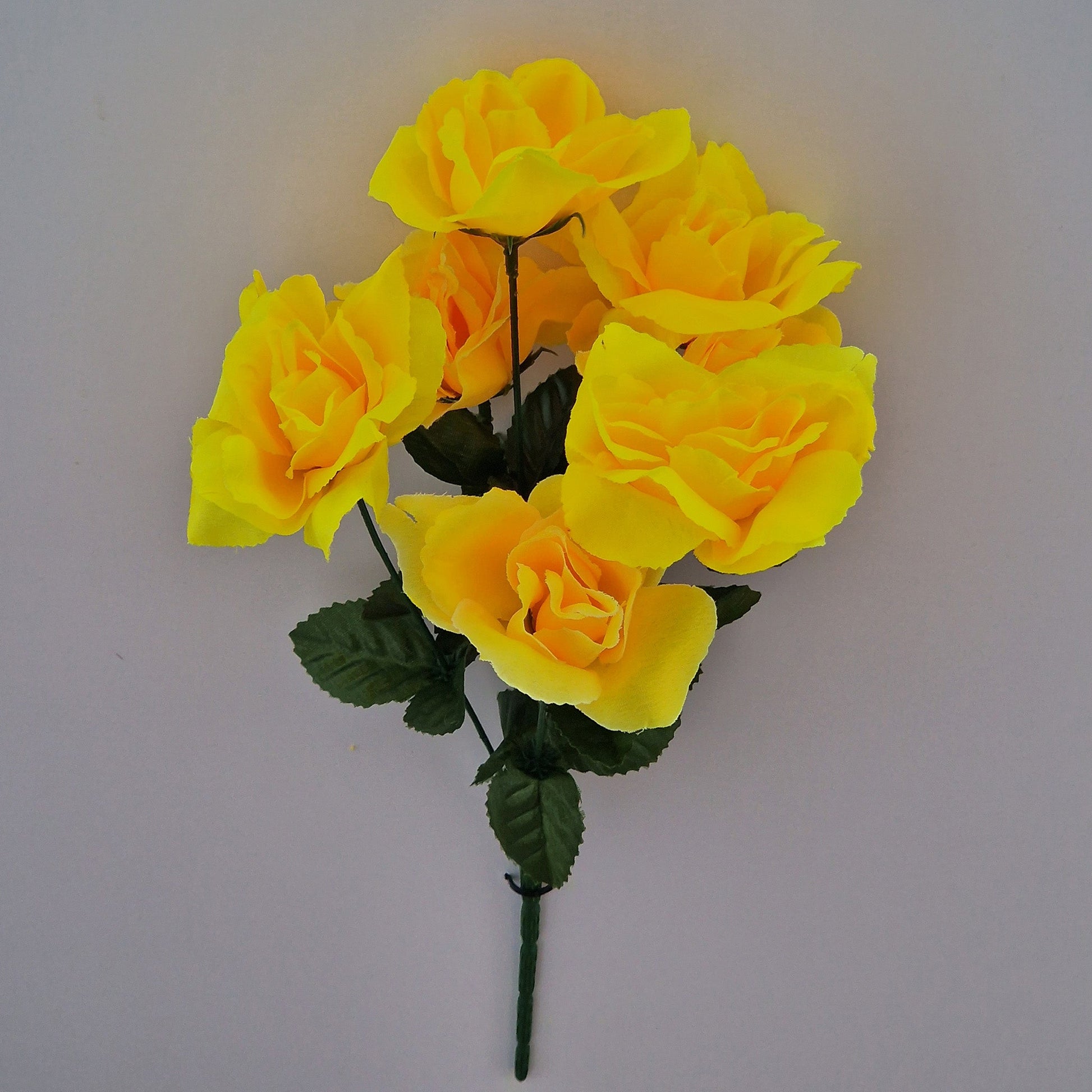 Artificial Carnival Rose Bush in 4 Colours - Amor Flowers