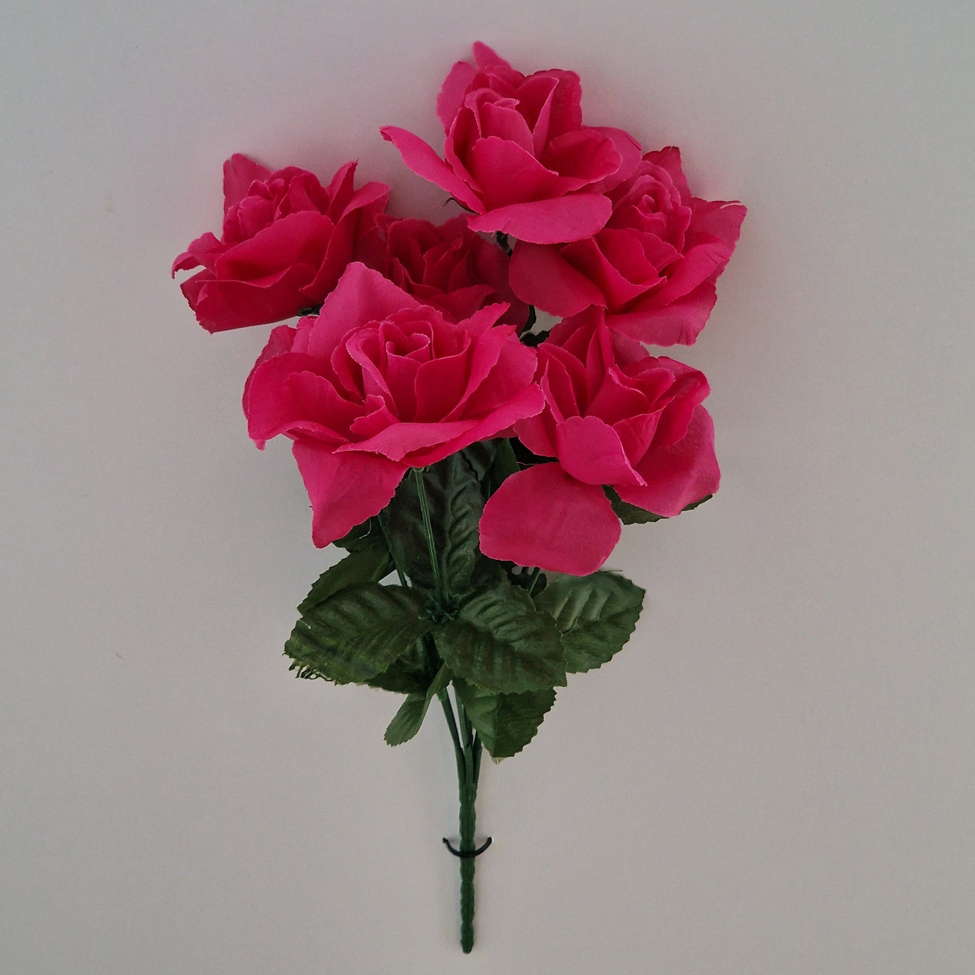 Artificial Carnival Rose Bush in 4 Colours - Amor Flowers