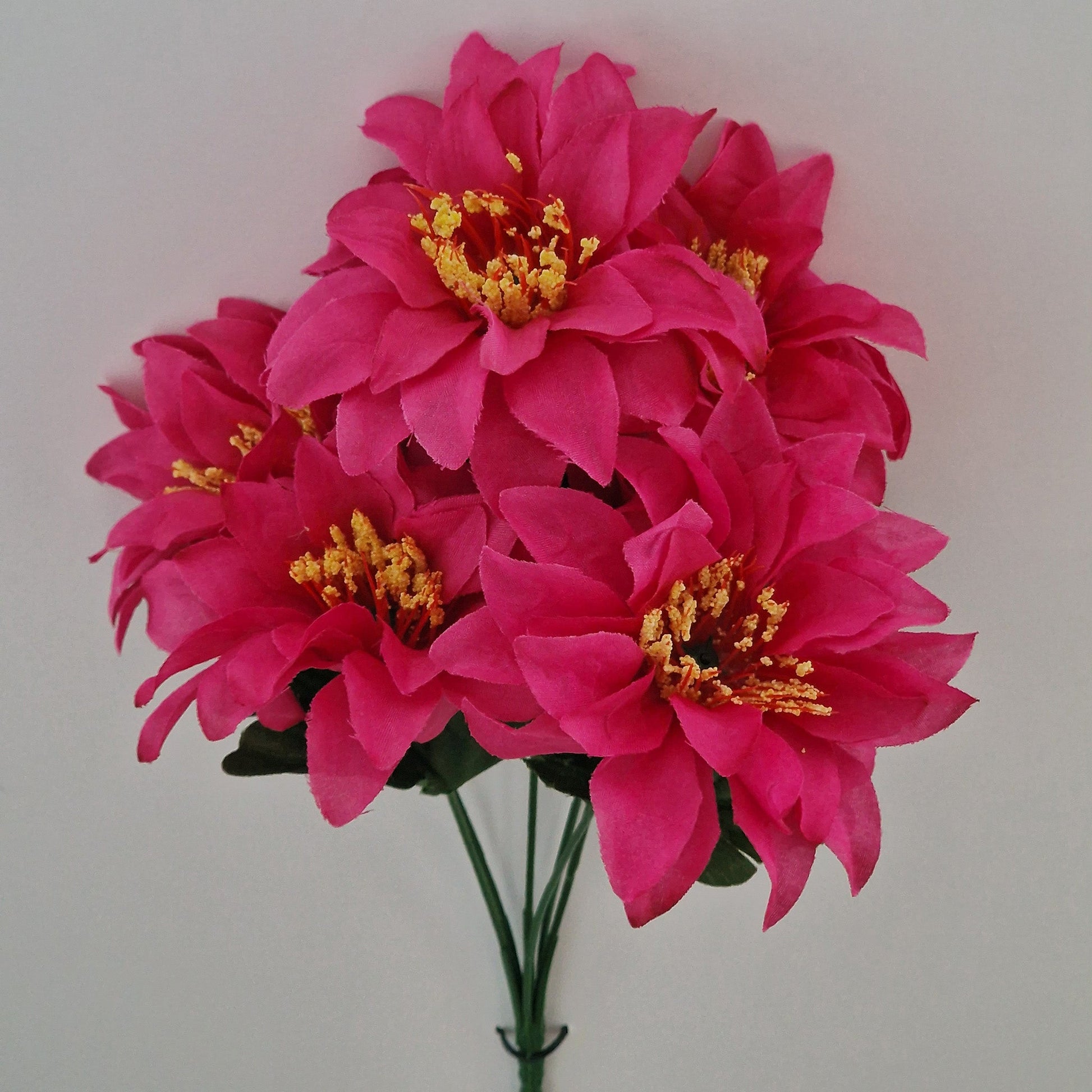 Artificial Carnival Zinnia Bush in 4 Colours - Amor Flowers