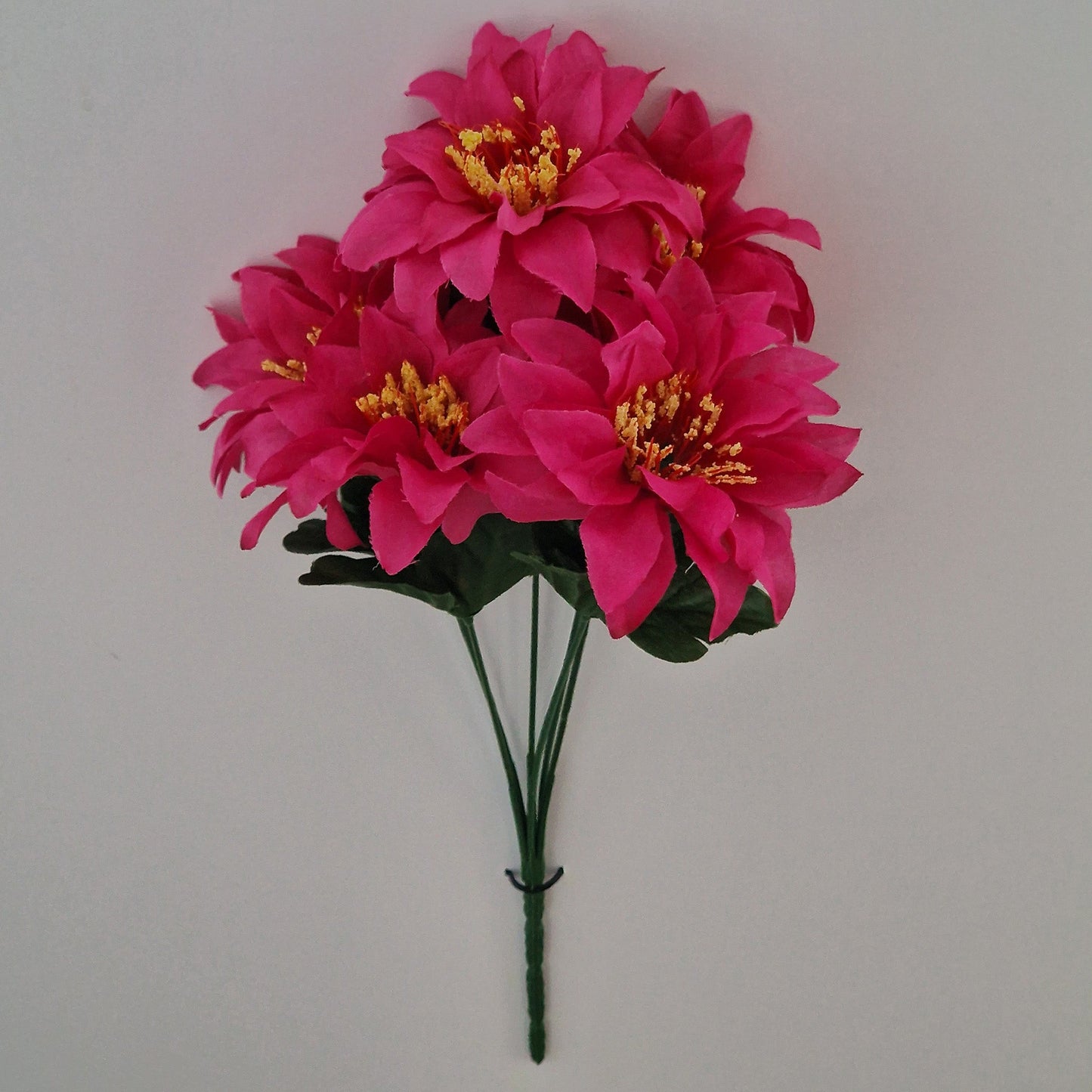 Artificial Carnival Zinnia Bush in 4 Colours - Amor Flowers