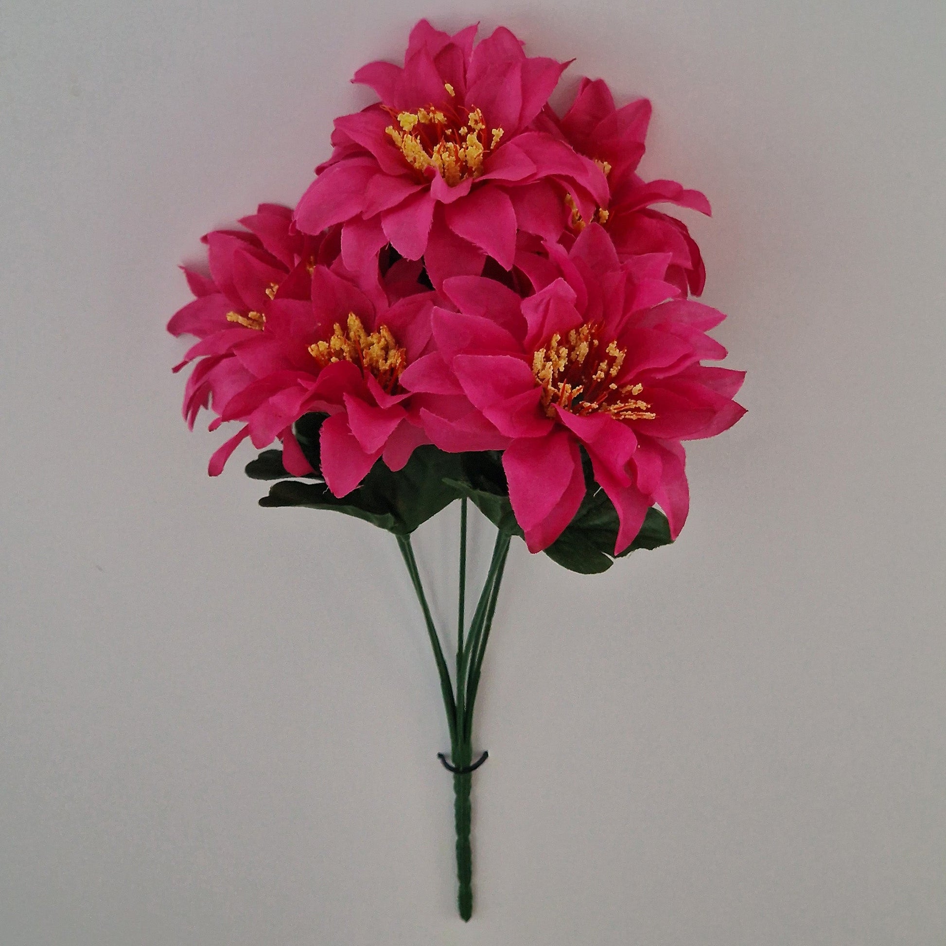 Artificial Carnival Zinnia Bush in 4 Colours - Amor Flowers