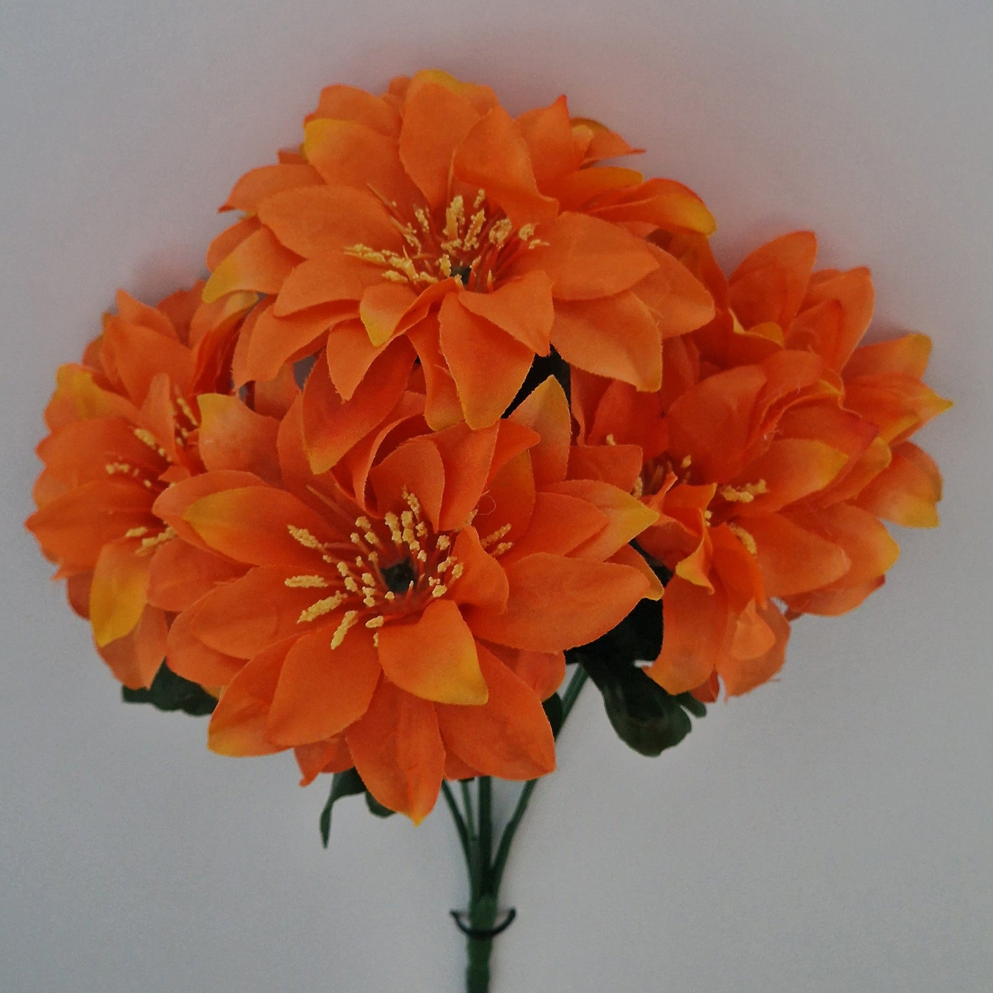 Artificial Carnival Zinnia Bush in 4 Colours - Amor Flowers