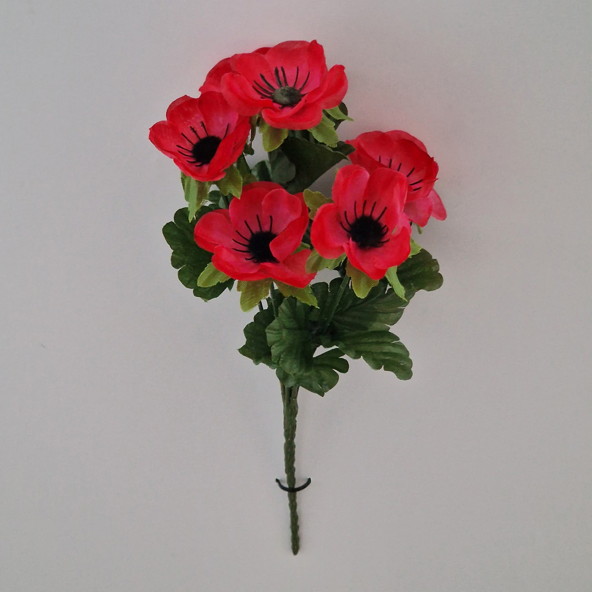 Artificial Poppy Bush in 4 Colours Amor Flowers