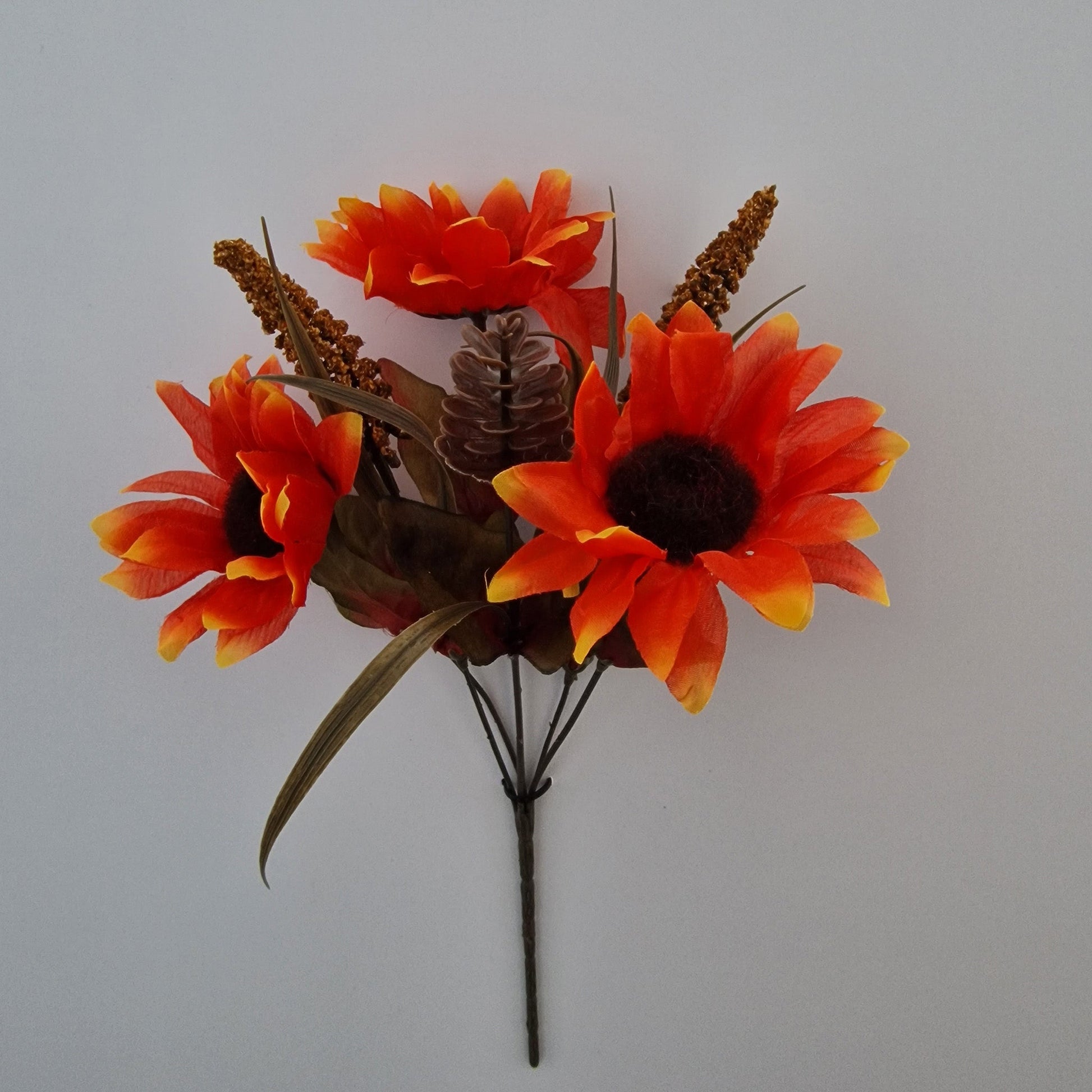 Autumn Sunflower And Foxtail Artificial Flowers In 3 Colours - Amor Flowers