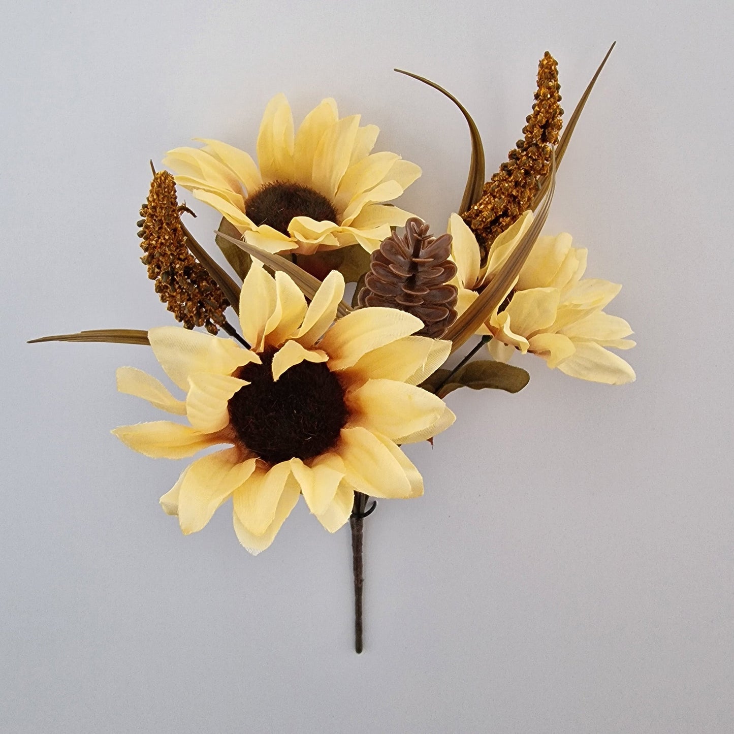 Autumn Sunflower And Foxtail Artificial Flowers In 3 Colours - Amor Flowers