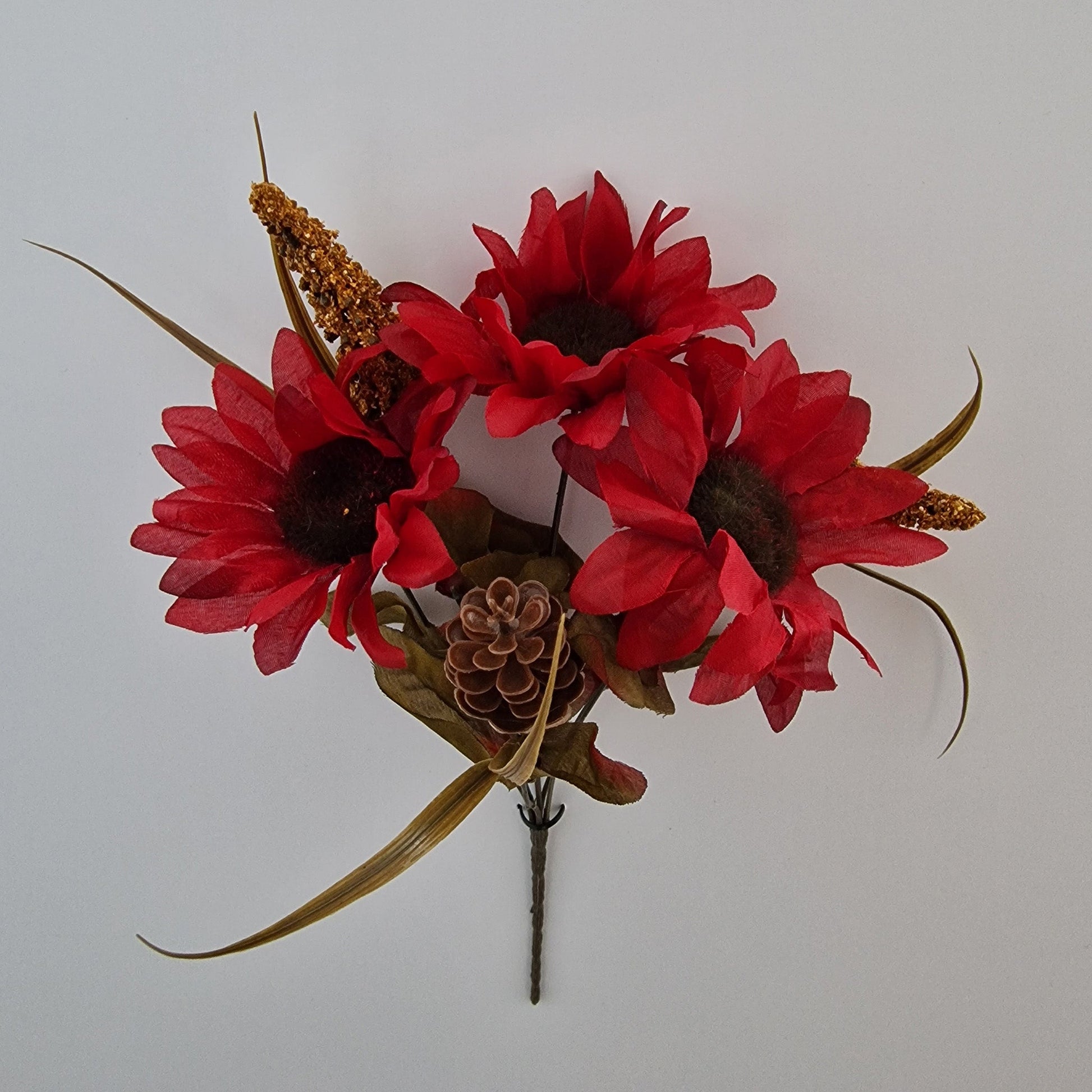 Autumn Sunflower And Foxtail Artificial Flowers In 3 Colours - Amor Flowers