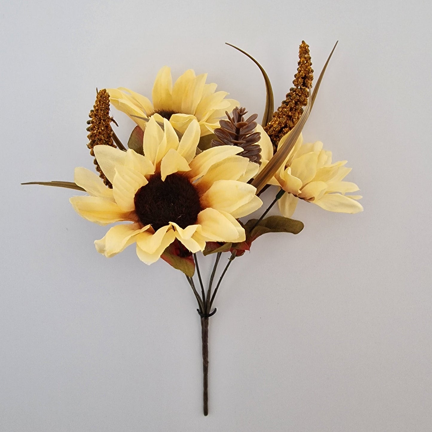 Autumn Sunflower And Foxtail Artificial Flowers In 3 Colours - Amor Flowers