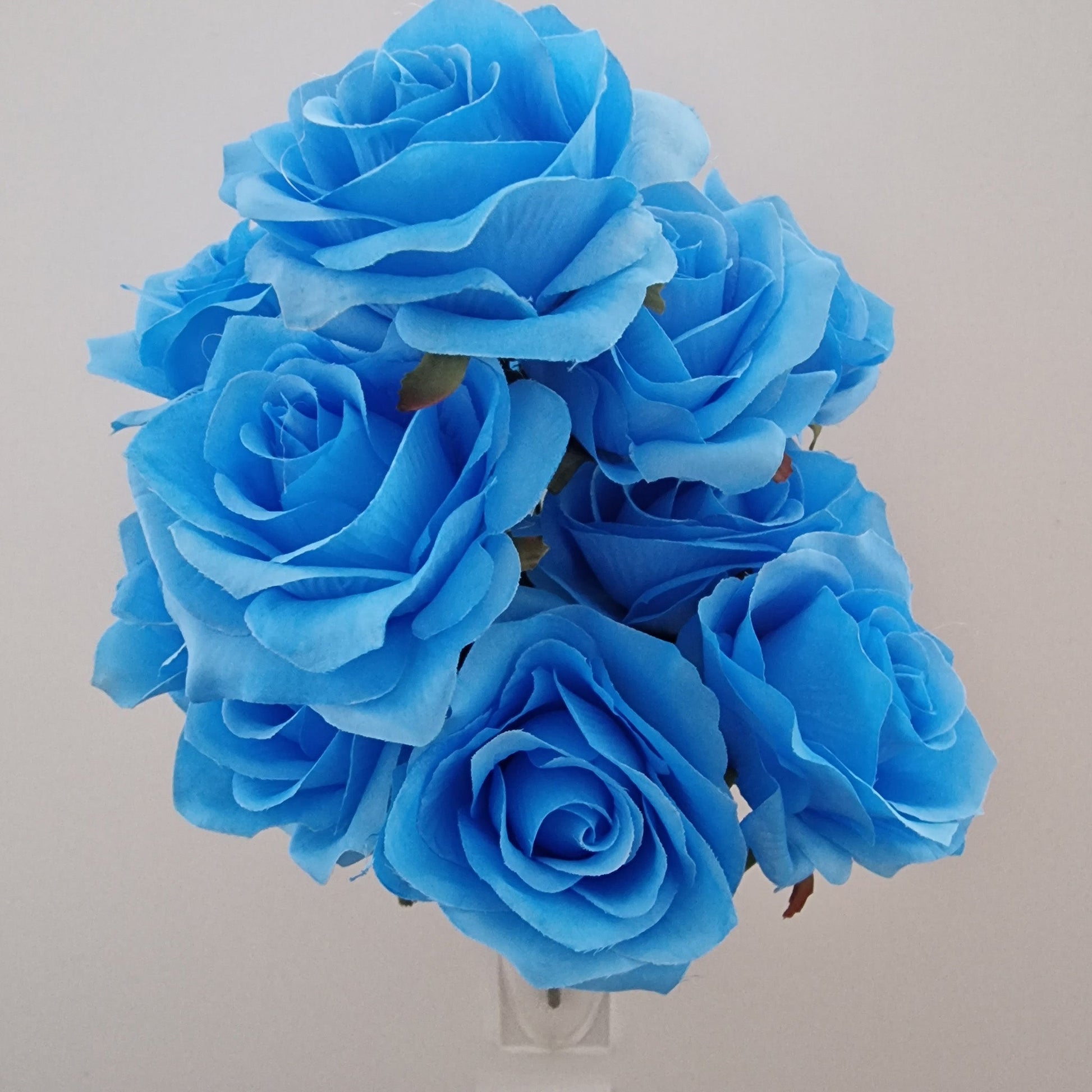 Beautiful Large Open Rose Bouquet in Blue 12 Stems Amor Flowers - Amor Flowers