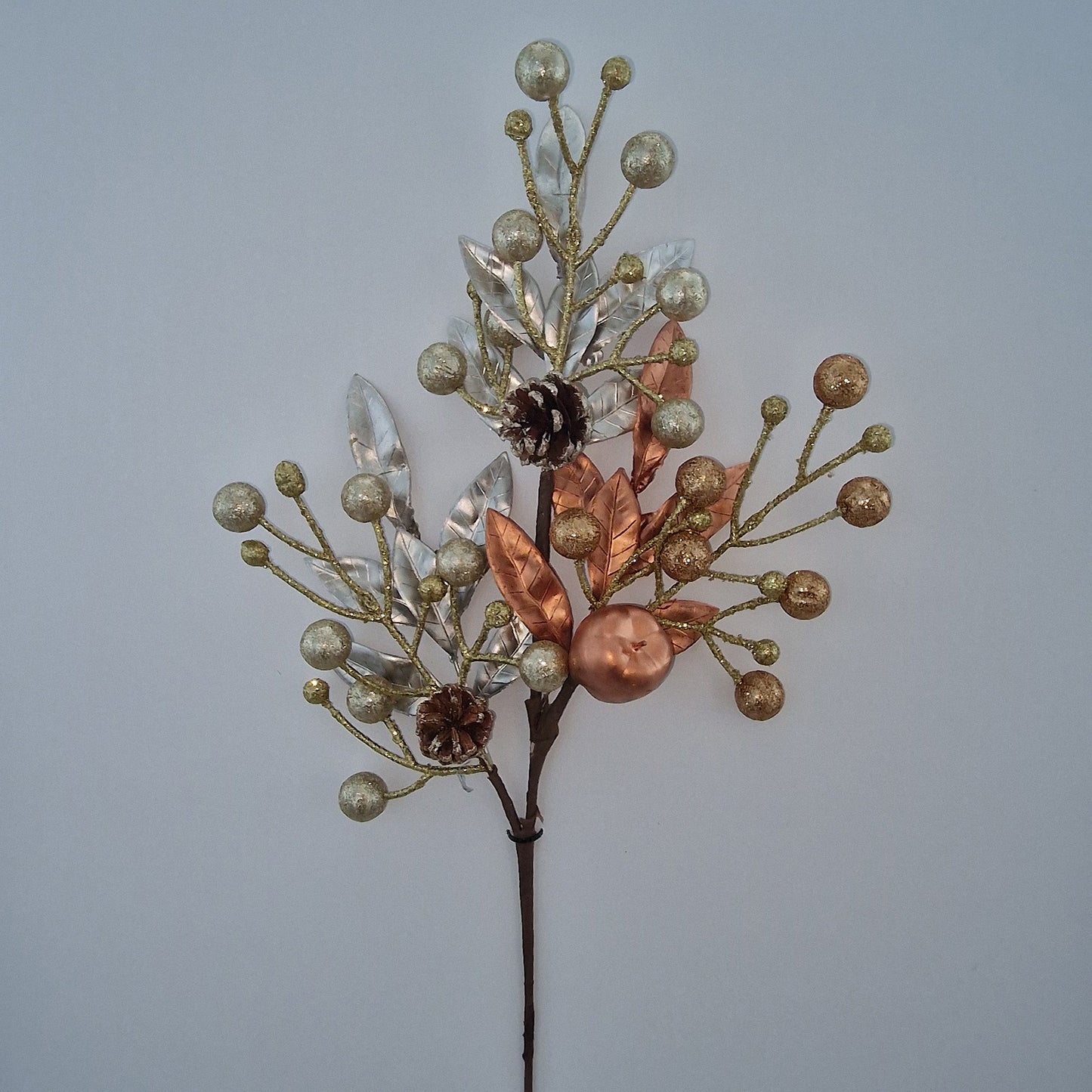 Christmas Champagne Pinecone Apple Spray (75cm) - Amor Flowers