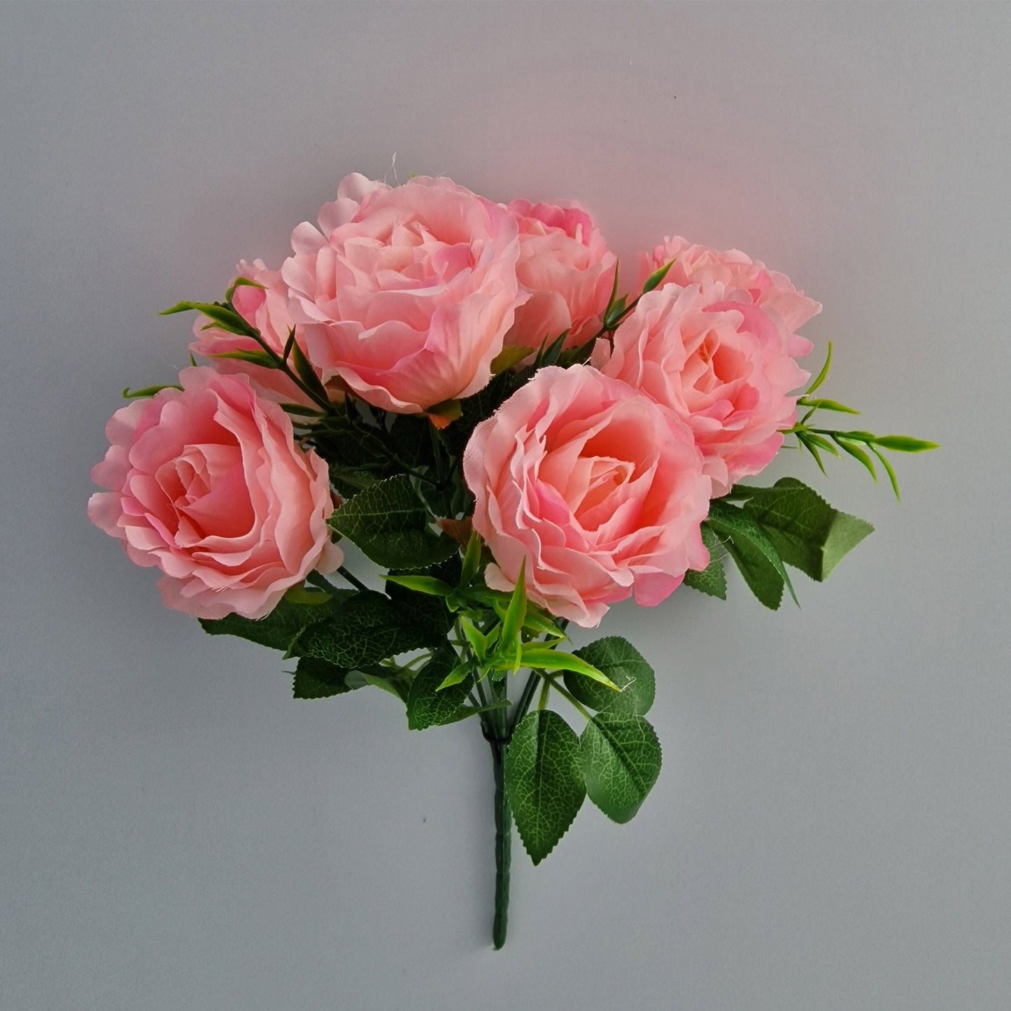 Crinkled Edge Artificial Rosebud with Grass - Amor Flowers