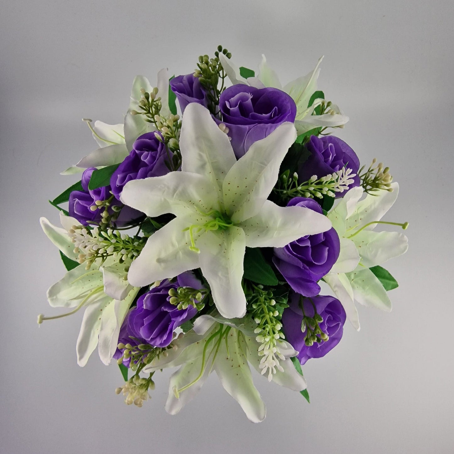 Large Rose and Lily Memorial Pot in 8 Different Colours - Amor Flowers