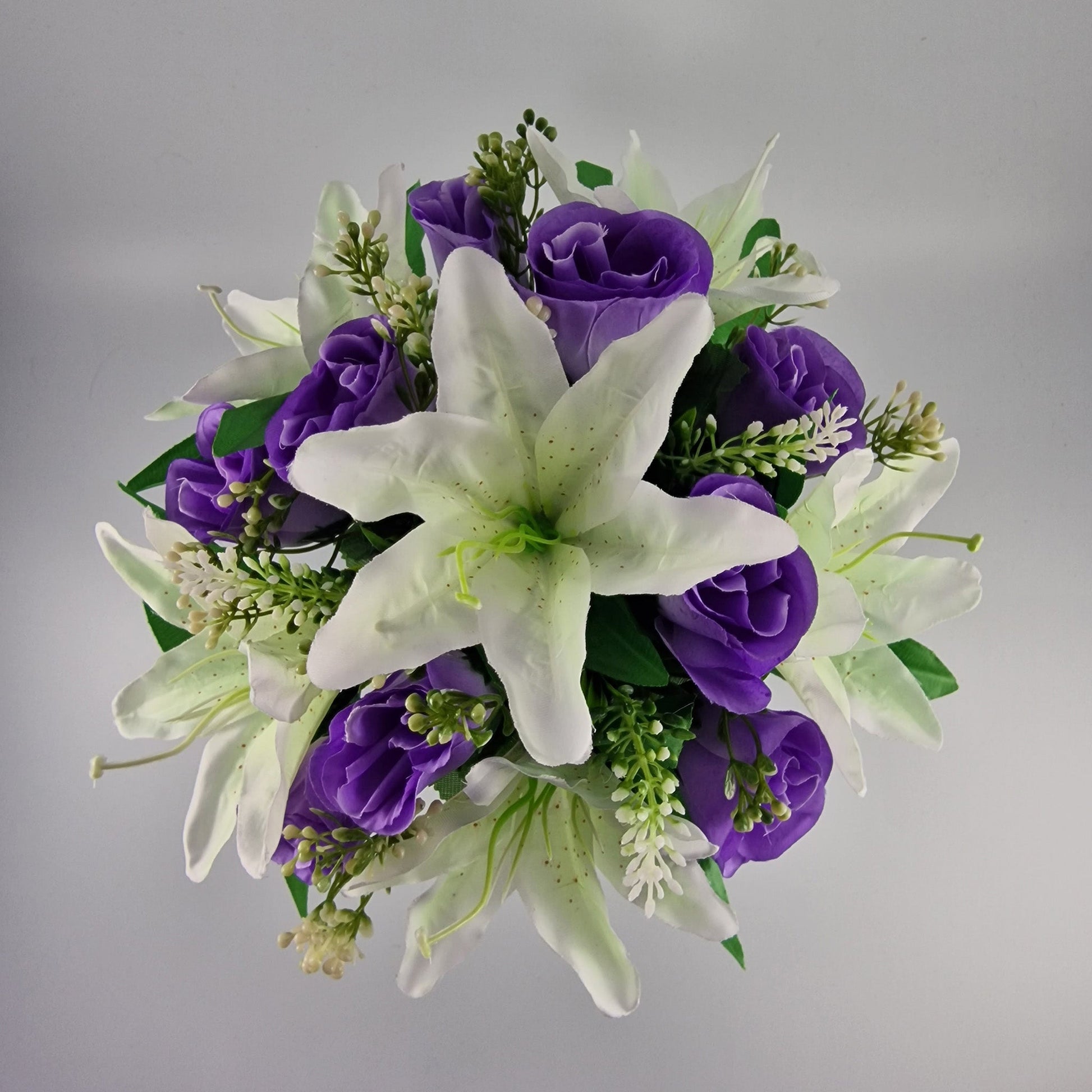 Large Rose and Lily Memorial Pot in 8 Different Colours - Amor Flowers