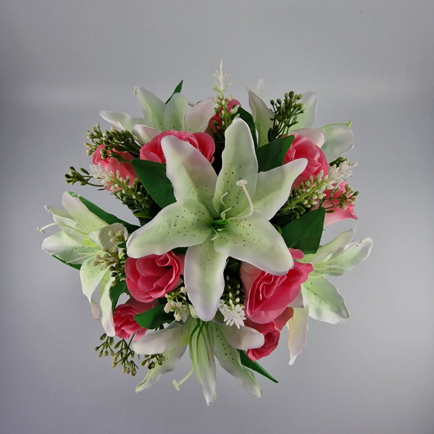 Large Rose and Lily Memorial Pot in 8 Different Colours - Amor Flowers