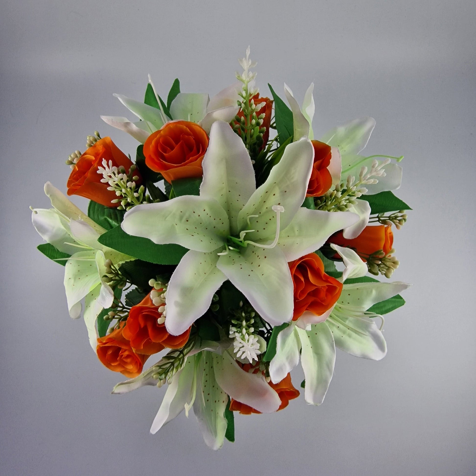 Large Rose and Lily Memorial Pot in 8 Different Colours - Amor Flowers