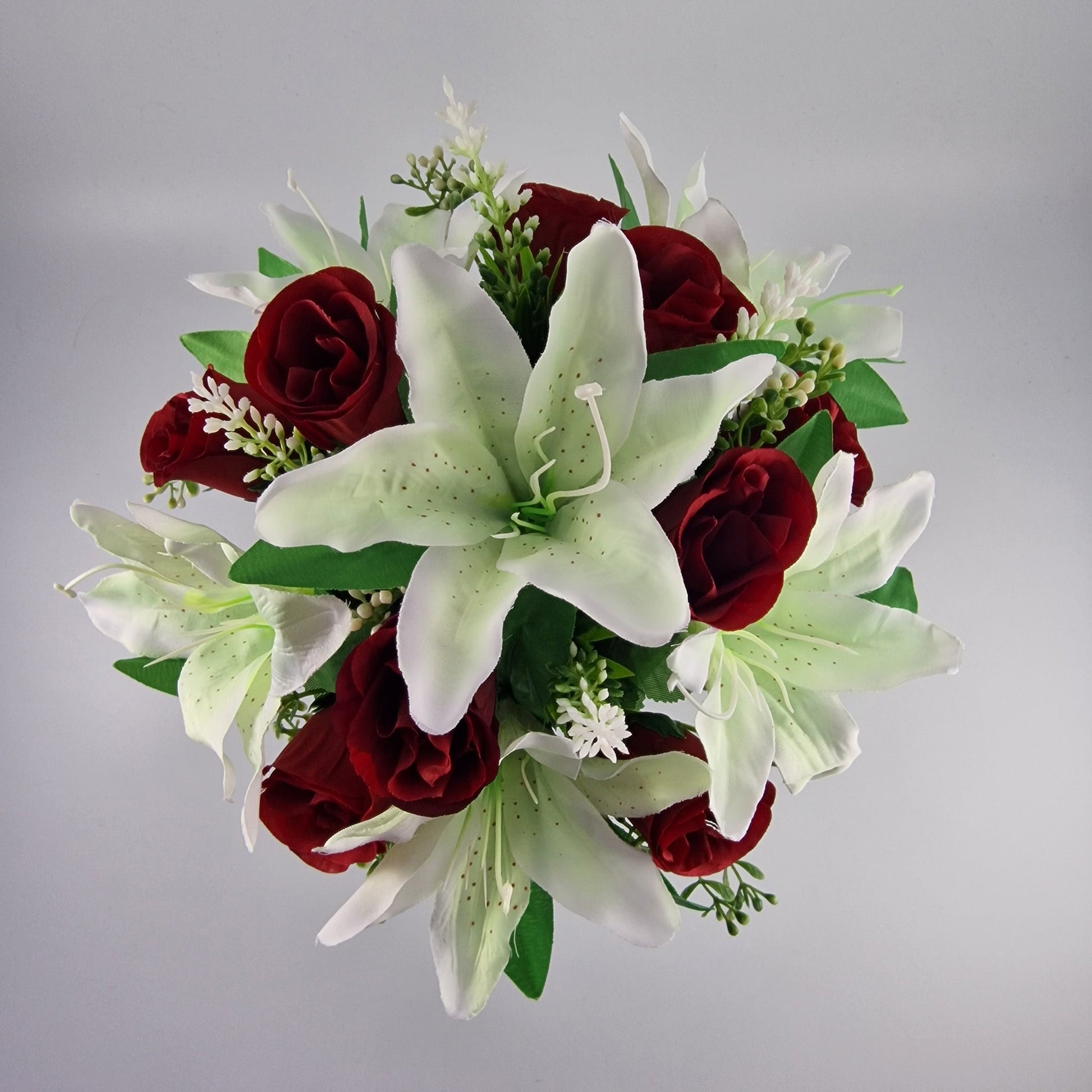 Large Rose and Lily Memorial Pot in 8 Different Colours - Amor Flowers