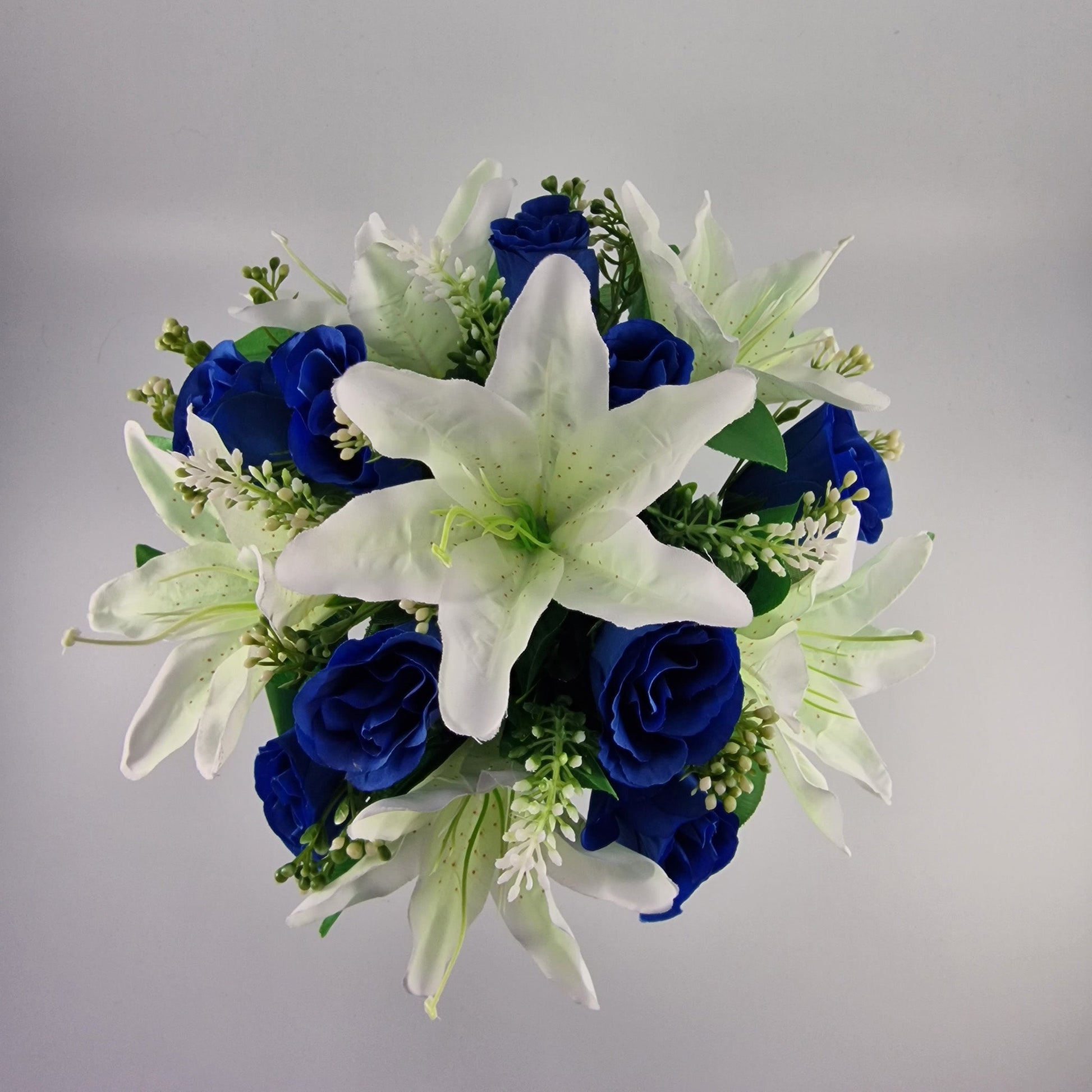 Large Rose and Lily Memorial Pot in 8 Different Colours - Amor Flowers
