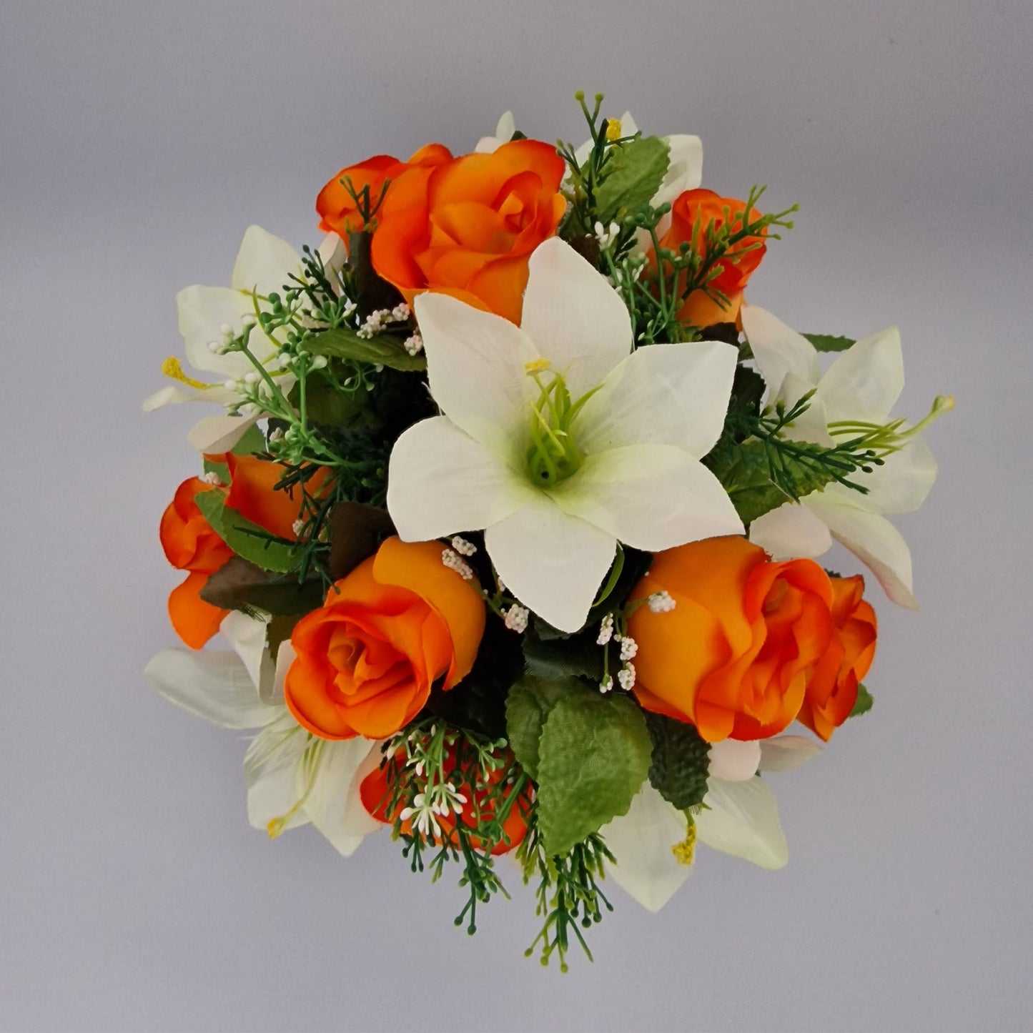 Rose and Lily Memorial Pot in 5 Different Colours - Amor Flowers