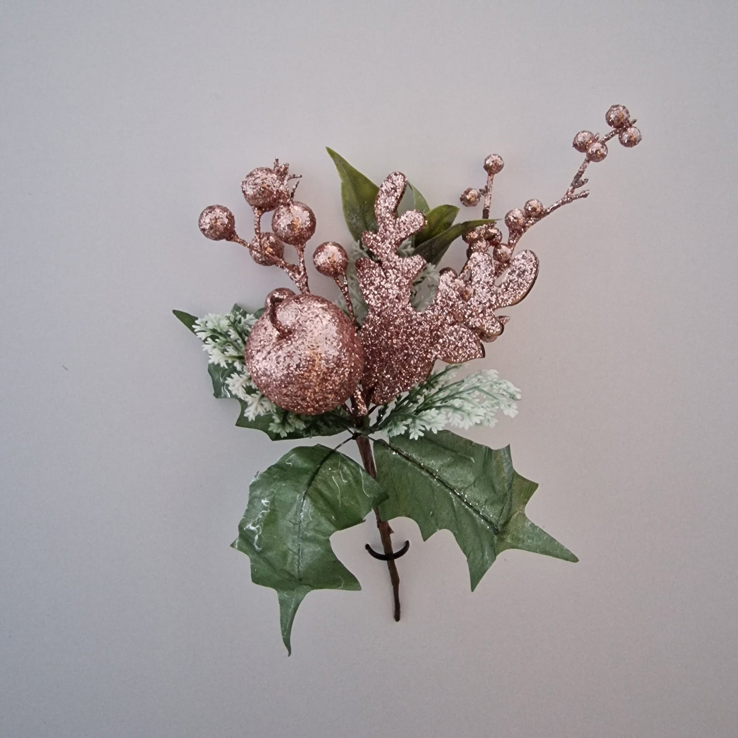 Rose Gold Glitter Reindeer Pick - Amor Flowers